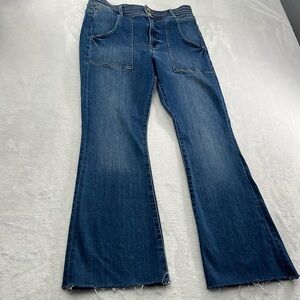 FRAME Denim 31, 12 Le High Flare High Rise Y2K Raw Hem Fray Womens Denim Jeans